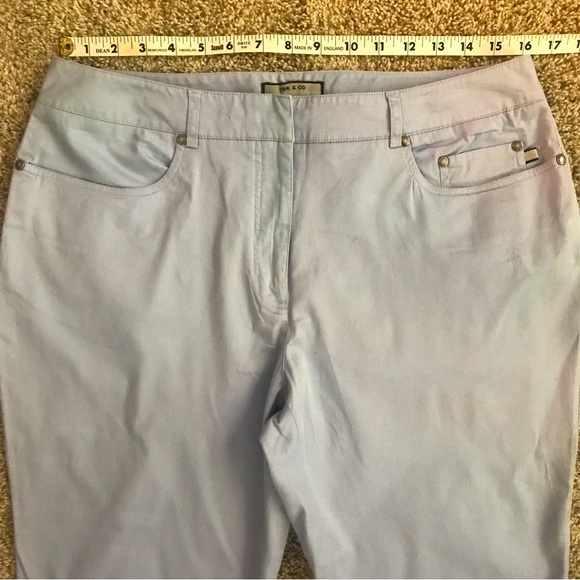 EUC Item & Co Light Blue Cotton Capri Pants, Size 12. Very cute! - Picture 2 of 9